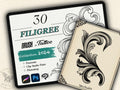 30 FILIGREE BRUSH for Procreate/ Photoshop / Clip Studio Paint (2024 collection)