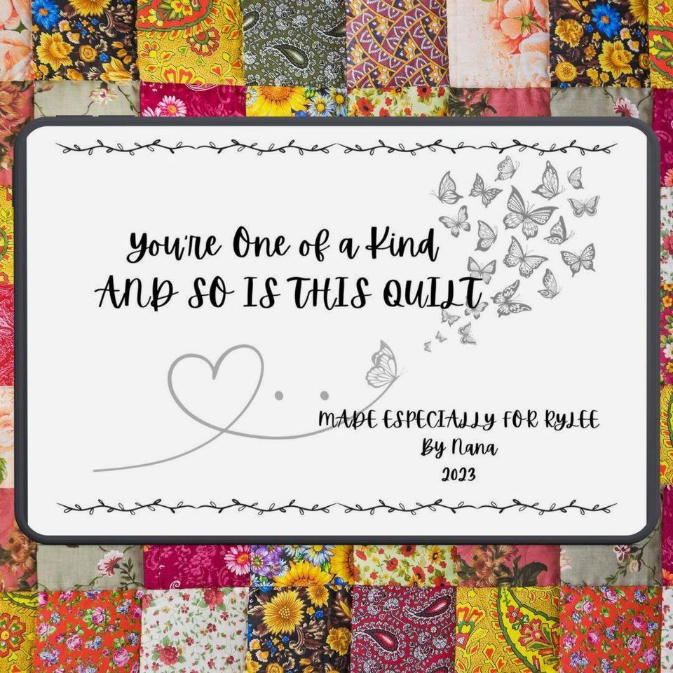 Printable Quilt Label Template  Editable Fabric Tag PDF