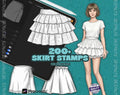 Procreate 200+ Skirt Stamps | Fashion  Brush Set | Dress Design & Fashion Illustration Brushes