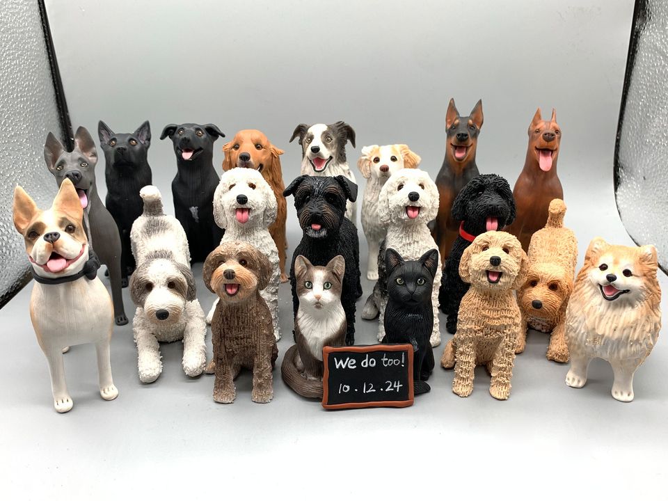 Custom Dog Wedding Cake Topper,Personalised Dog Statue Birthday Gift,Pet Anniversary Gift,Cat Cake Decorations,Pet Memorial,Cat Figurines.
