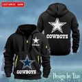 Dallas Cowboys Custom Name Quarter Zip Hoodie Football Fan Gift