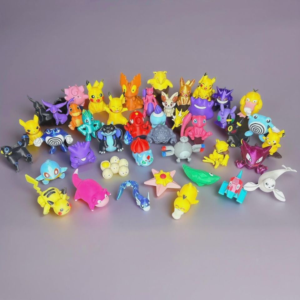 Classic Themed PokePals - - 3D Printed Figures