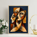 Abstract Cubist Faces Wall Art  Modern Figurative Portrait Print