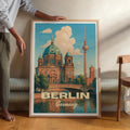 Berlin Germany Poster: Travel Photography, City Wall Art, Retro Art, Home Decoration