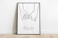 Personalised Pinky Promise Print, Best Friend Print, Bestie Gift, Best Friend Gift, Sister Gift, Best Friend Present, Christmas Gift