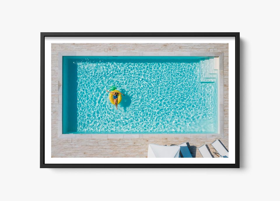 Fine Art Pool Photography, Aerial Pool Photo, Swimming Pool Art, Summer Wall Art, Coastal Wall Art, Home Decor, Wall Decor