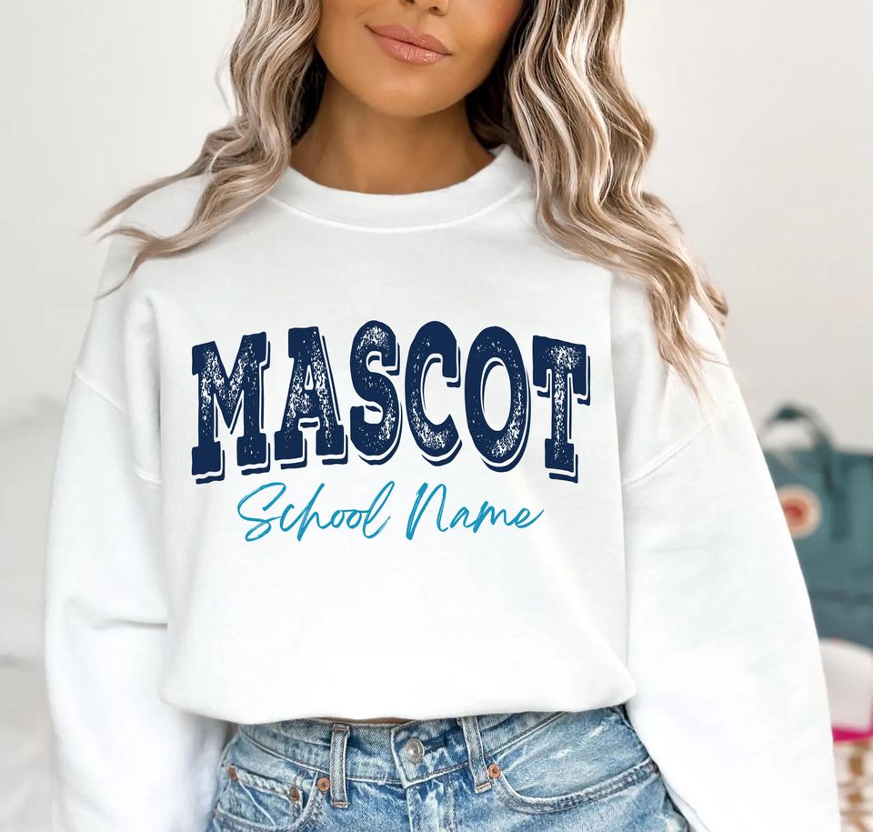 Comfort Colors Custom School Mascot Tshirt,School Mascot Sweatshirt,Team Mascot Name Hoodie,Custom College,School Spirit,Custom Sports,S231
