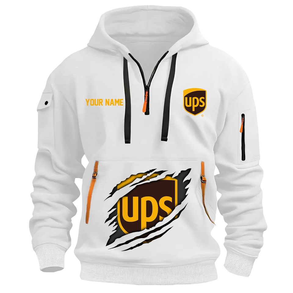 Personalized Name Postal Service Quarter Zip Hoodie