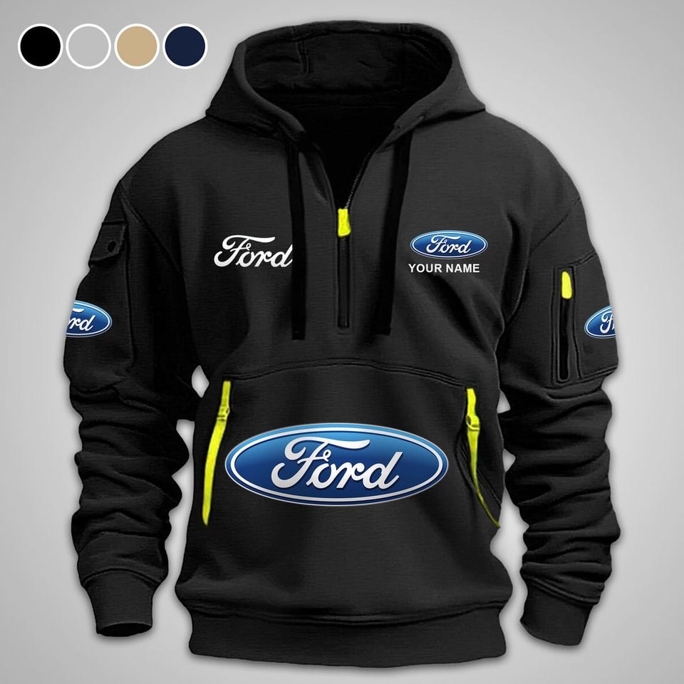 Personalized Name Love F.O.R.D Quarter Zip Hoodie