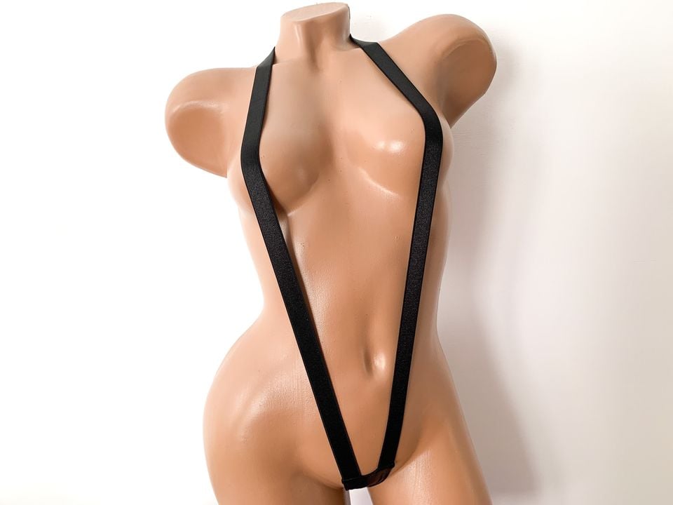 Extreme stretchy monokini, Adjustable slingshot micro bikini, BDSM, Stripper outfits, Cosplay lingerie, Exotic dancewear, Crotchless