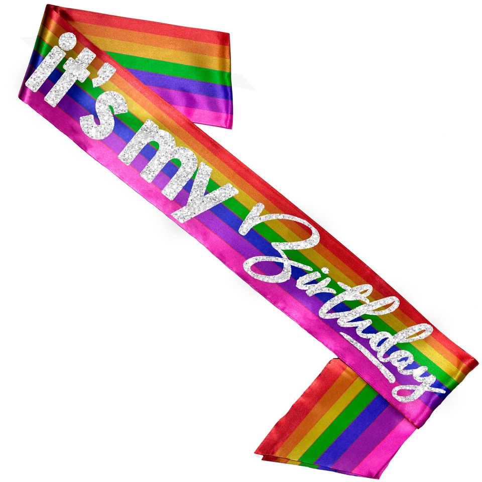 Rainbow Birthday Sash • Block It's My Birthday • Happy BirthGay • Lesbian Party