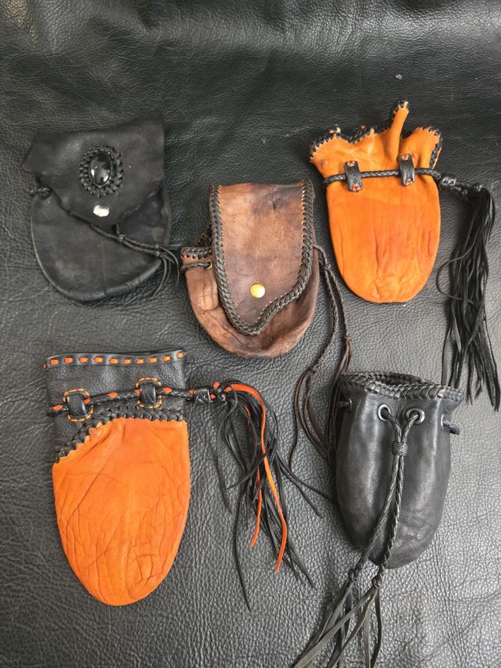 Bull Scrotum Leather Handcrafted Leather Pouch