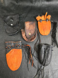 Bull Scrotum Leather Handcrafted Leather Pouch