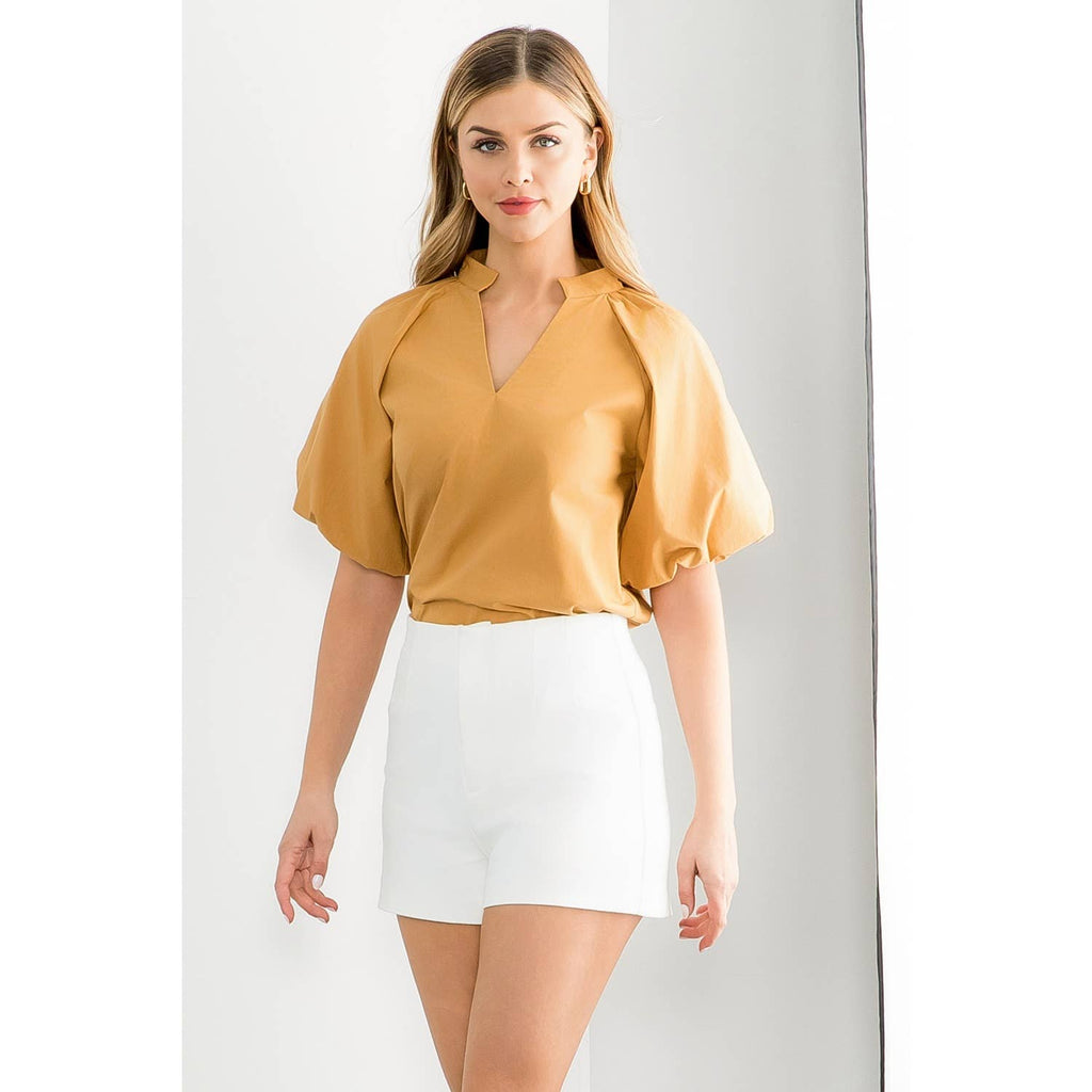 Poplin Short Sleeve Top