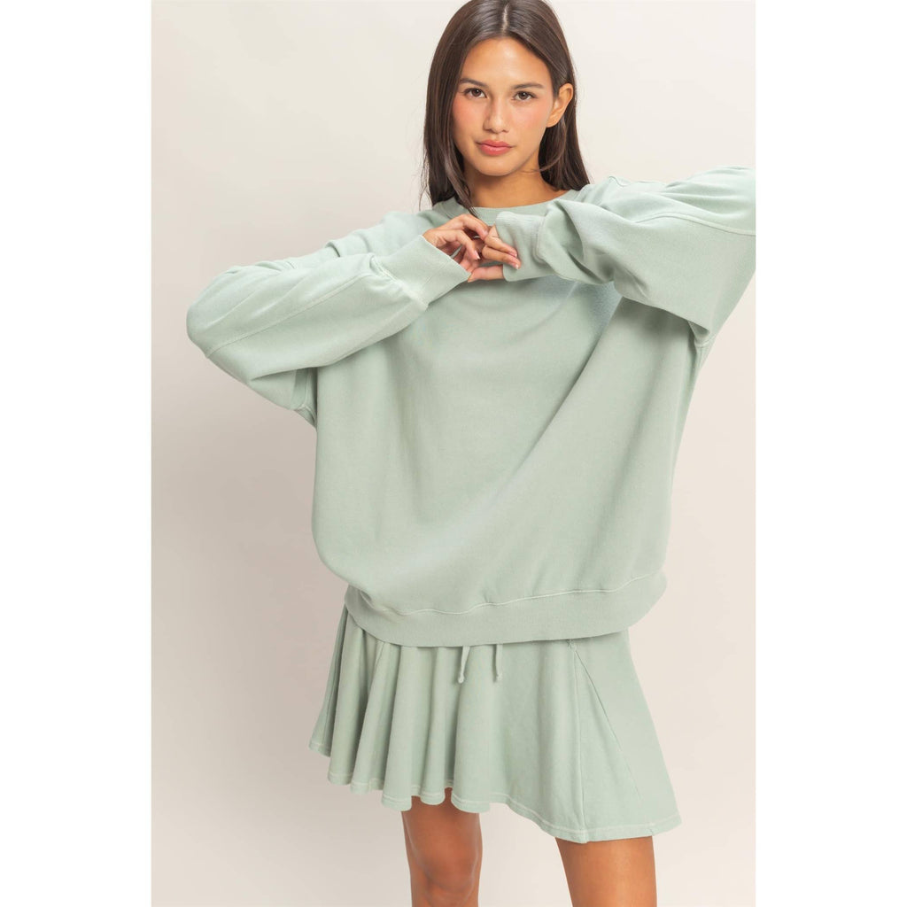 Acid Wash Oversized Sweatshirt