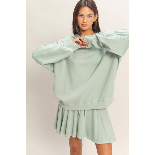 Acid Wash Oversized Sweatshirt