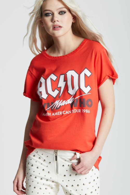 Ac/Dc Who Made Who 1986 Concert Graphic Tee