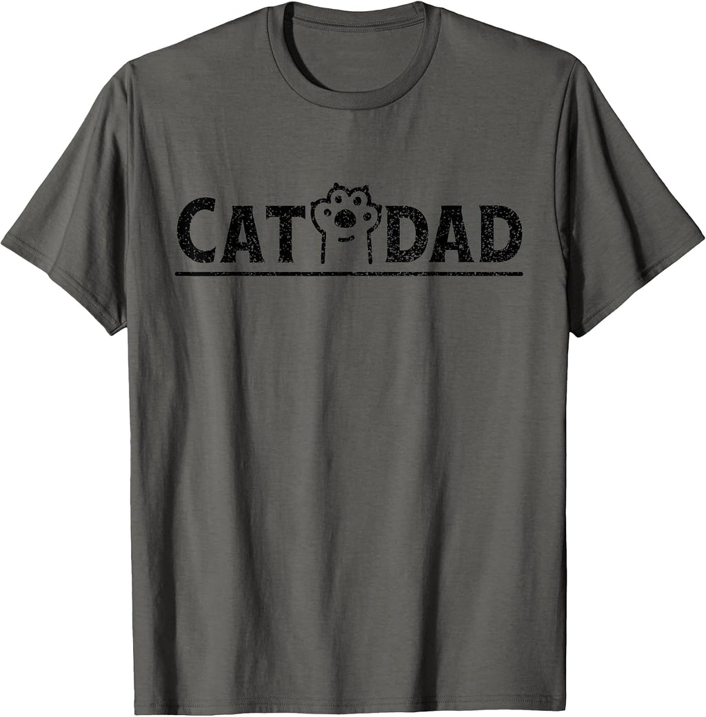 Worlds Best cat dad Ever Vintage cat dad Father Day Men T-Shirt