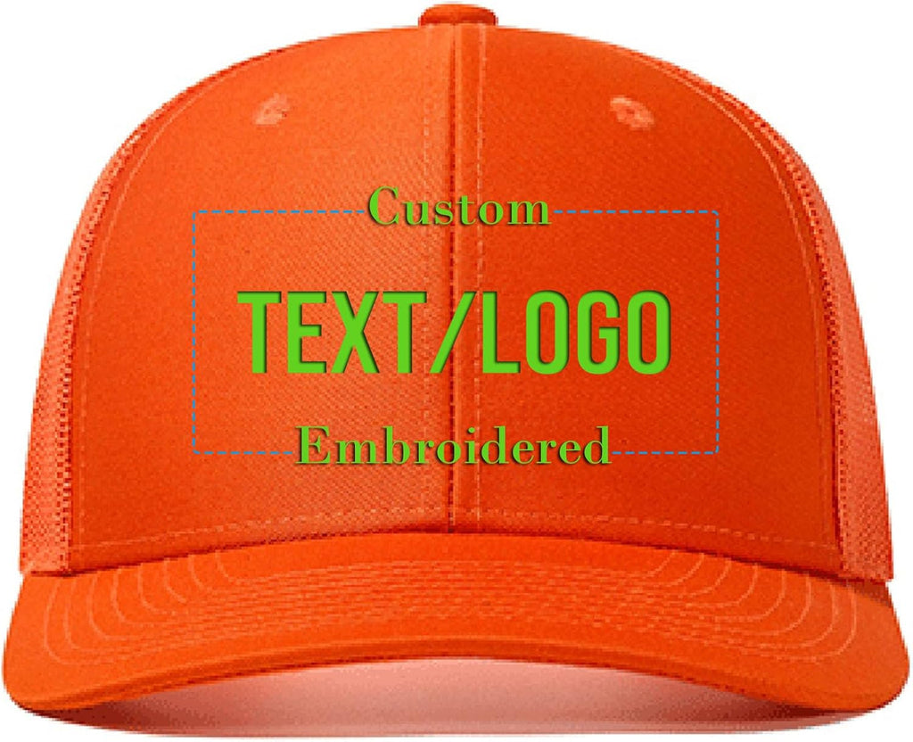 Custom Trucker Hat Add Your Own Text or Logo Personalized Trucker Cap Embroidered Baseball Hat for Men Women