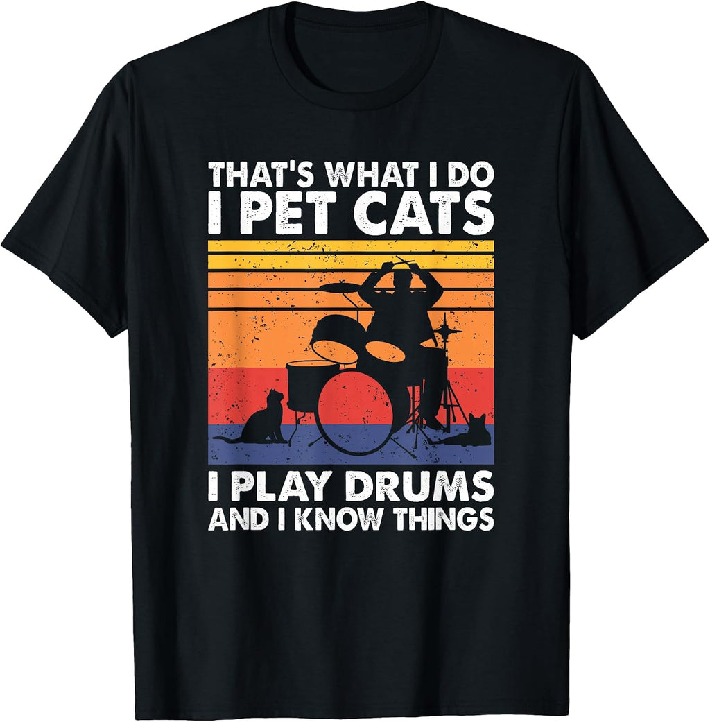 Funny Drummer & Cat Lover Apparel