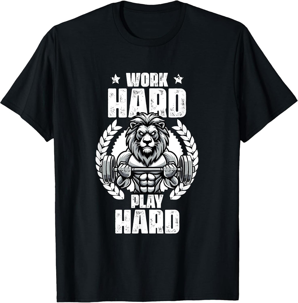 Work Hard Play Hard Gym Motivational Quote Gym Bro