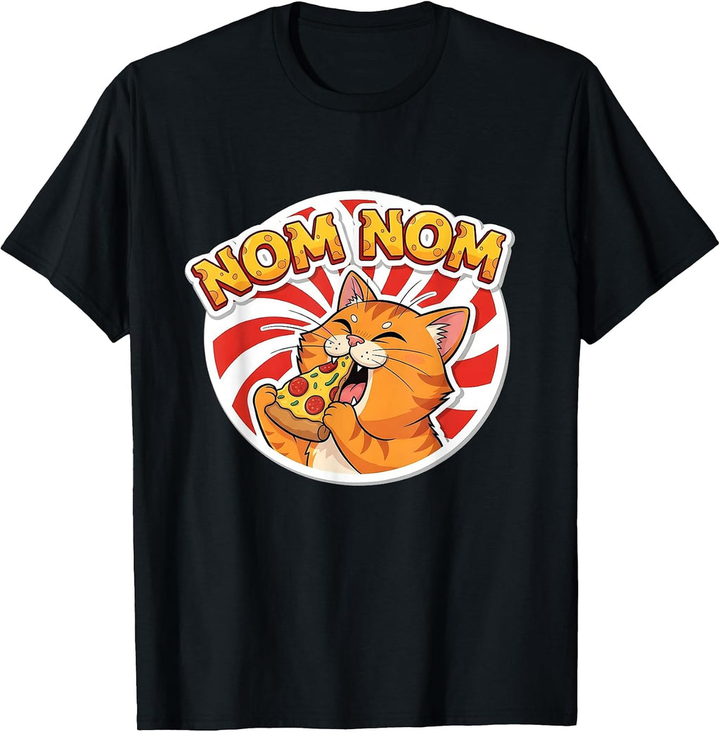 Funny Cat Pizza Nom Nom Food Lover