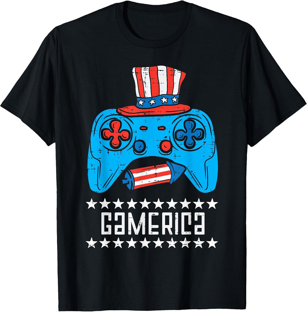 4th Of July Gamer Shirts Fourth Boy Men Kids Gift
