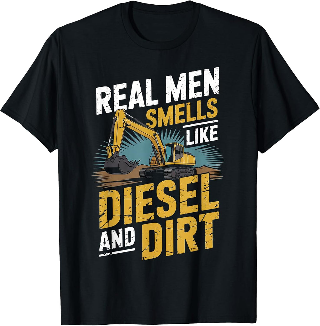 Diesel And Dirt Construction Worker Heavy Equipment Operator T-Shirt