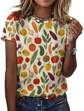 Women's Fashion Short Sleeve T-Shirts Classic Graphic Tees Tops