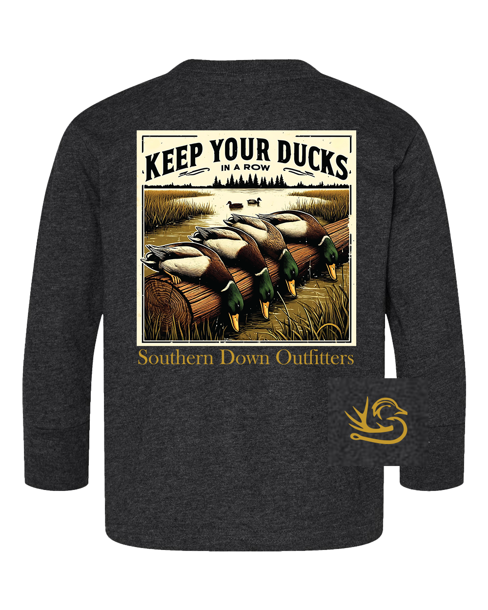 Ducks in A Row Toddler Ls Tee
