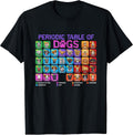 Periodic Table of Dogs Pet Puppy Science Dog Lover Dog Owner T-Shirt
