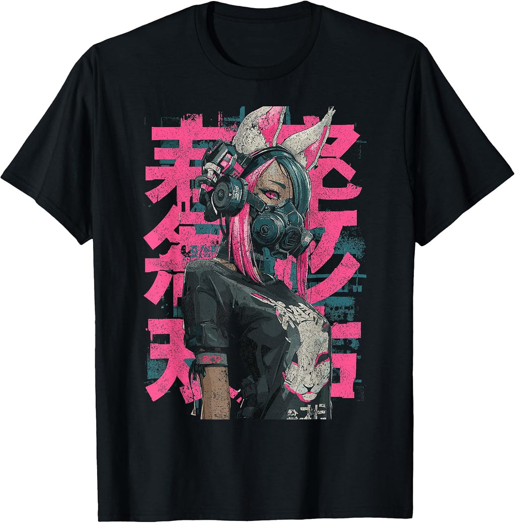 Japanese Streetwear Anime Girl Cyberpunk Y2K Anime T-Shirt