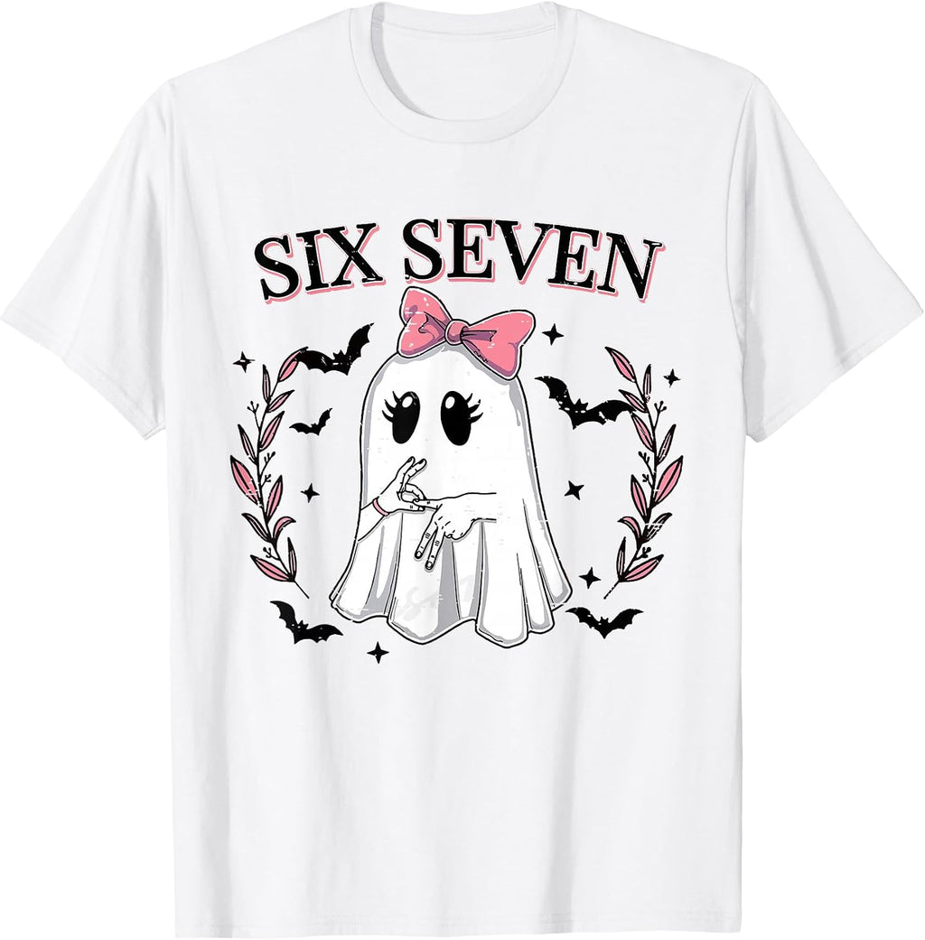 Funny Six Seven Meme 67 Ghost Halloween 6 7 Girl