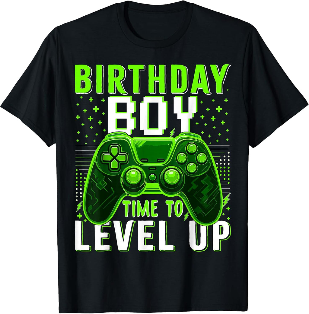 Birthday Boy Time to Level Up Video Game Birthday Gamer Boys T-Shirt
