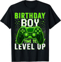 Birthday Boy Time to Level Up Video Game Birthday Gamer Boys T-Shirt