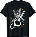 Musik Cat Playing Trombone instrument on Cat Trombonist T-Shirt