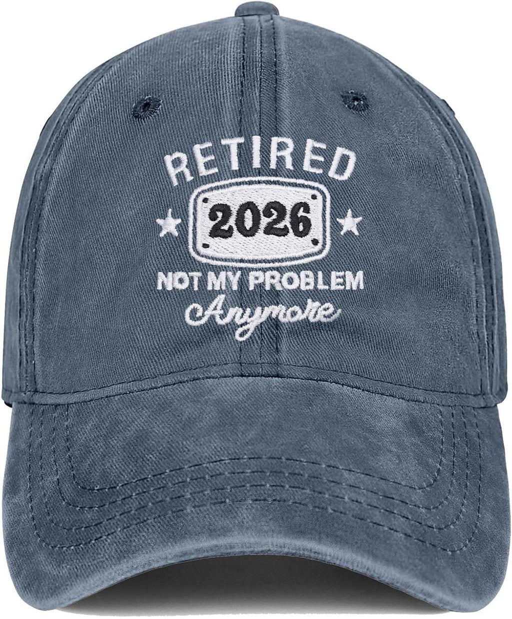 Retirement Gifts for Men Women Hat Retired 2026 Gift Not My Problem Anymore Embroidered Baseball Cap Blue