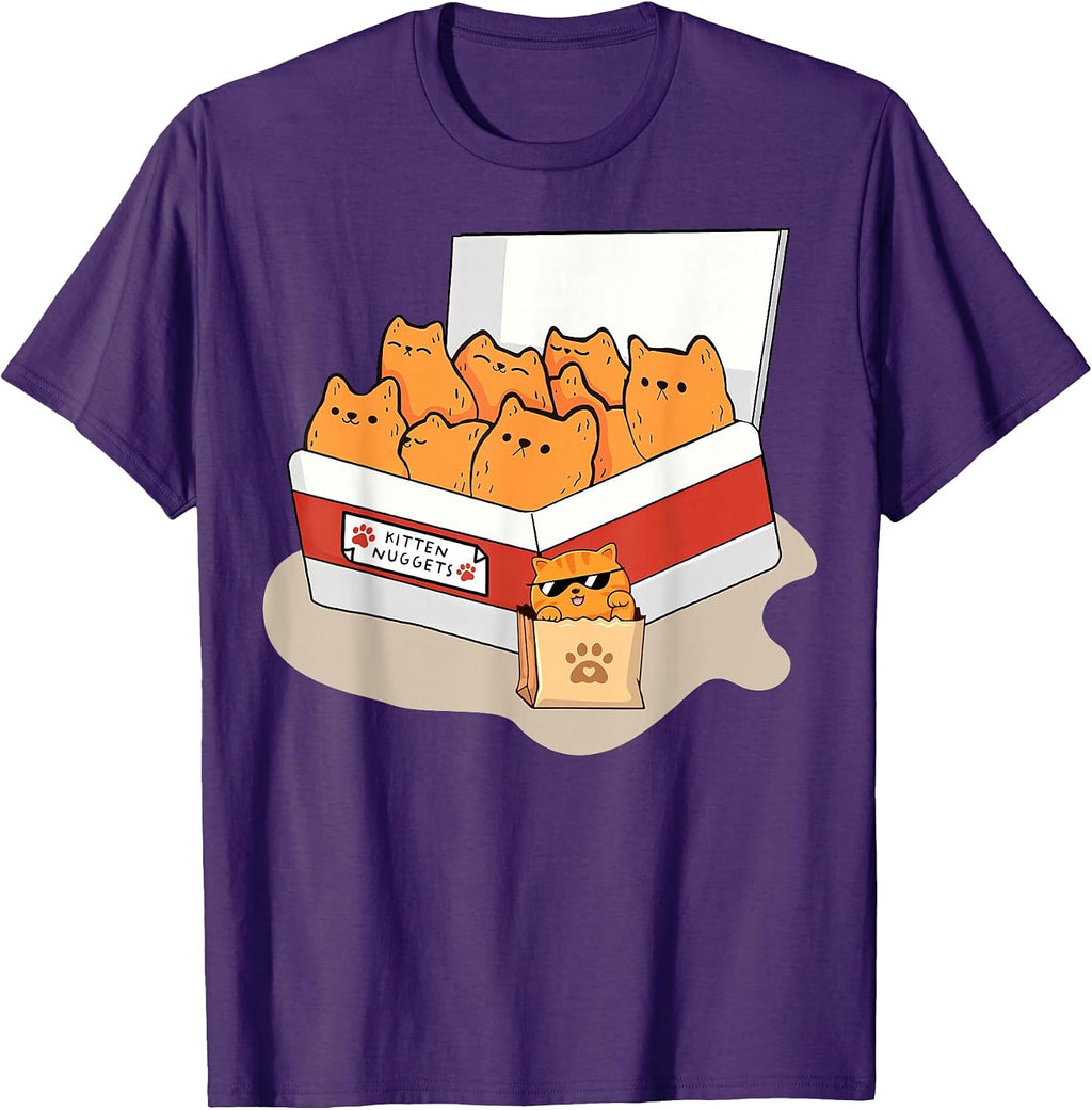 Funny Chicken Nuggets Cat Lovers Graphic Tees