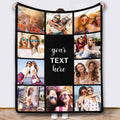 Picture Blankets Customized, 10 Photos Customized Blanket, Custom Picture Blankets, Gifts for Sister Dad Mom Daughter Son