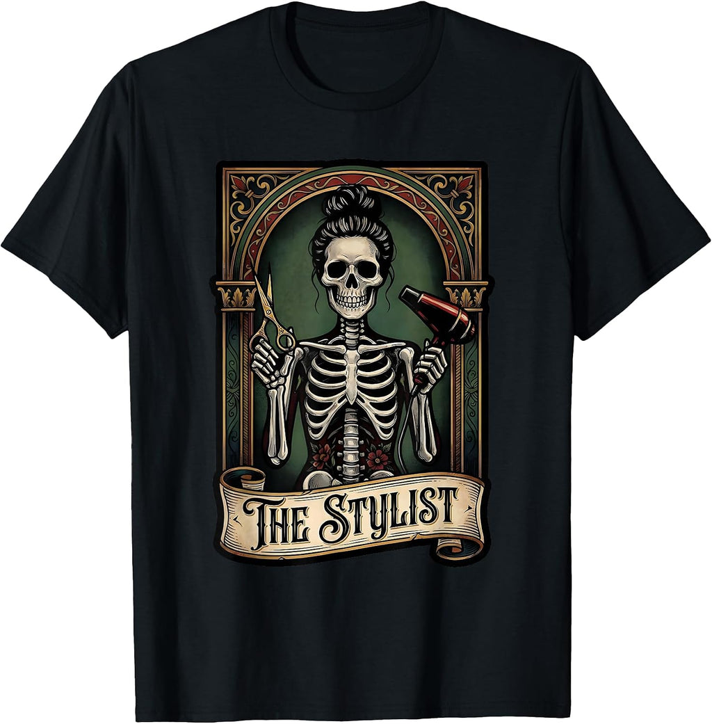 Hair Stylist Skull Art Gift