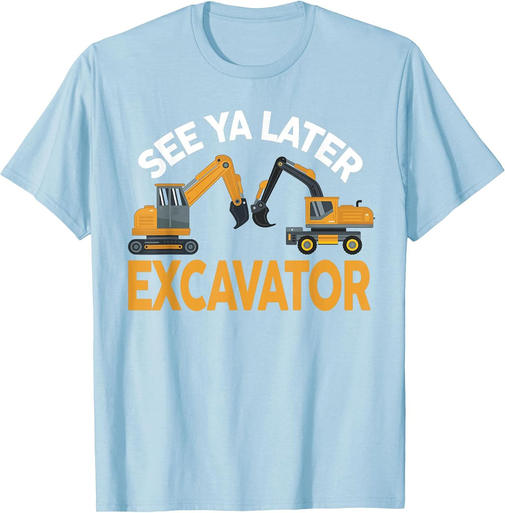 Construction Excavator boys toddler adult men women T-Shirt