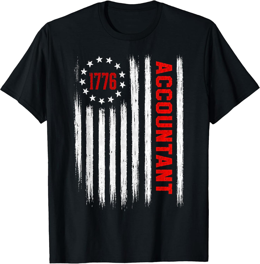 Accountant Patriotic Retro USA Flag Co