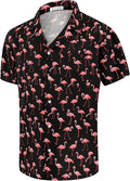 Men's Short Sleeve Hawaiian Shirt Quick Dry Loose Fit, Floral Print Tropical Cruise Beach Button Down Graffiti Aloha