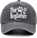 Dog Father Hat, Gifts for Dog Dad, Pet Lover, Adjustable Cotton Distressed Baseball Cap