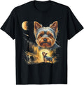 yorkie howling to the moon vintage t-shirt