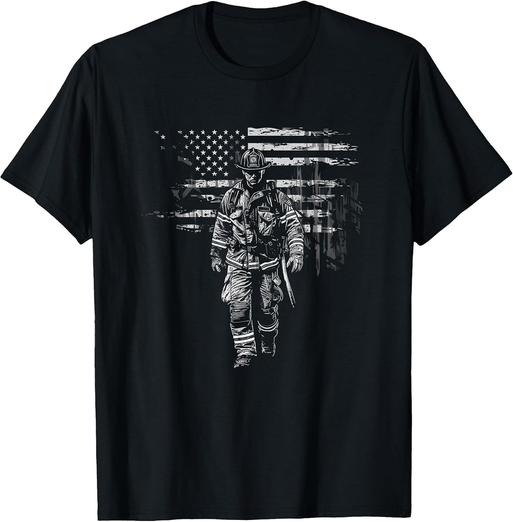 Firefighting Fire Rescue US Flag