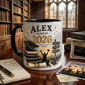 Custom 3D Effect Graduation Accent Mug, Personalized Graduation Gifts Coffee Cup, Class of 2026 Coffee Cup, Class of 2026 Mug Customized 07
