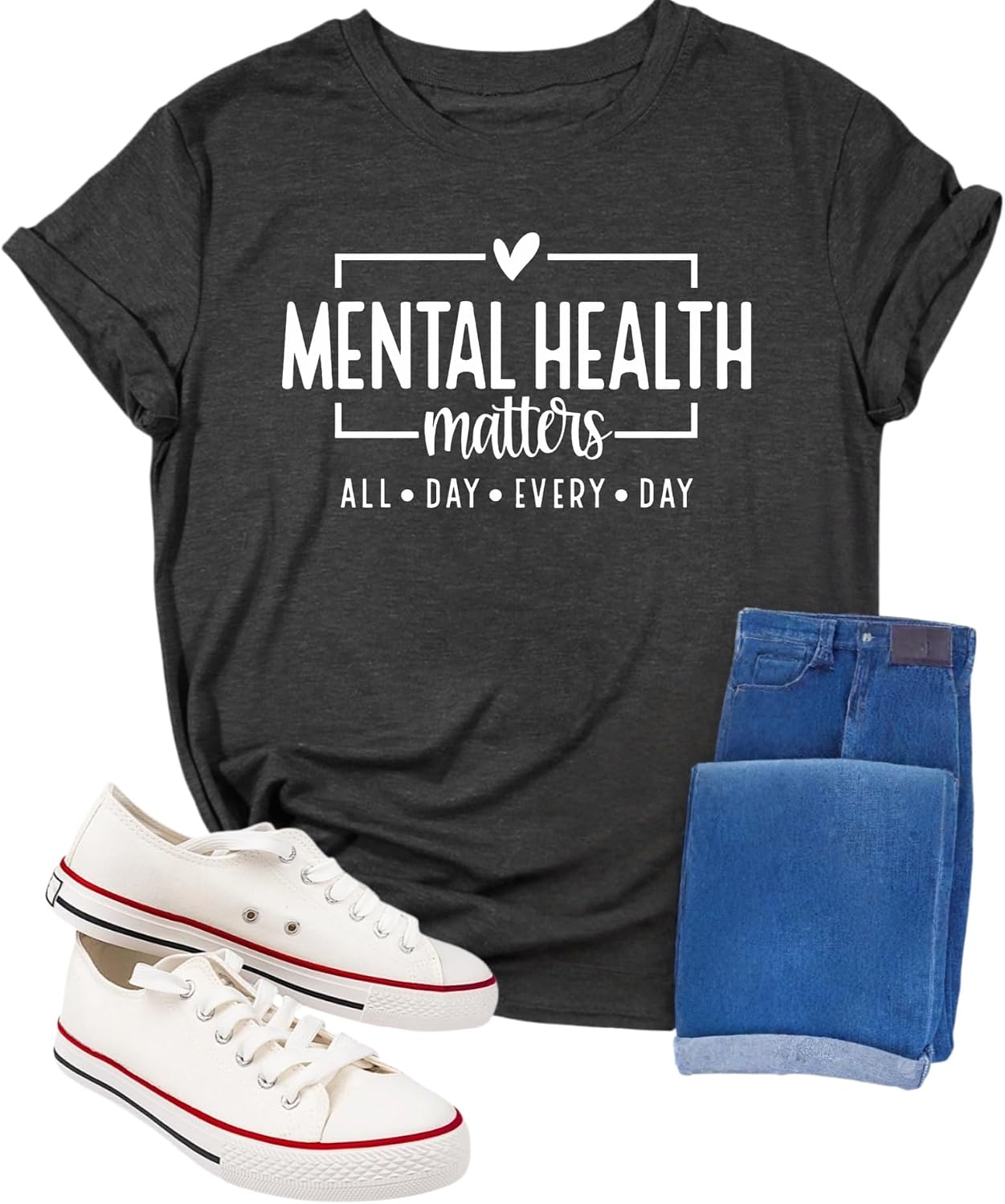 Mental Health Awareness Shirt Women Mental Health Shirt Therapist Psychologist Tshirt Motivational Positive Gift Tops