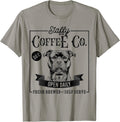 Vintage Stafford Staffy Iced Coffee and Dog Dad