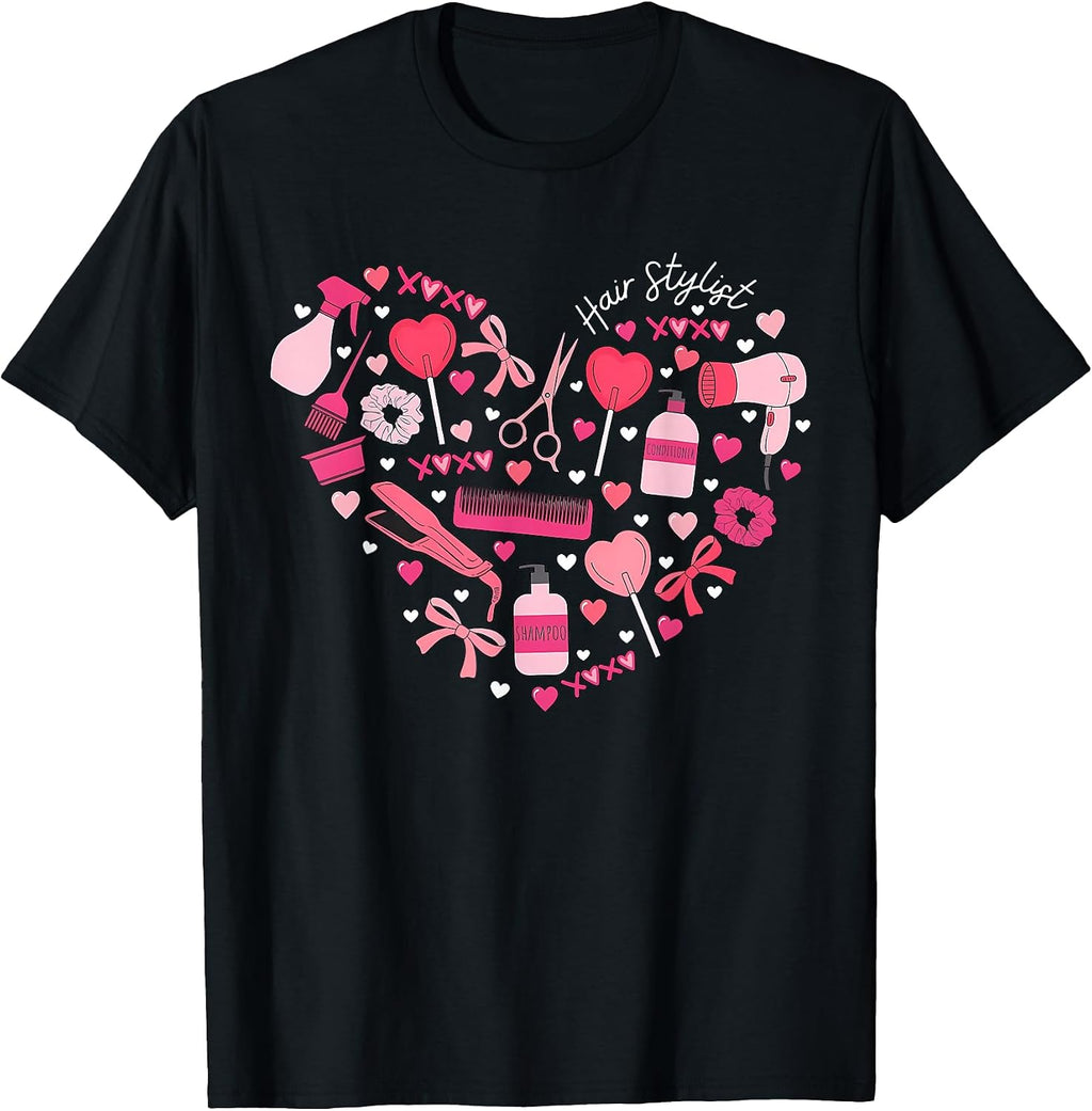 Hairstylist Heart Valentines Hairdresser Barber